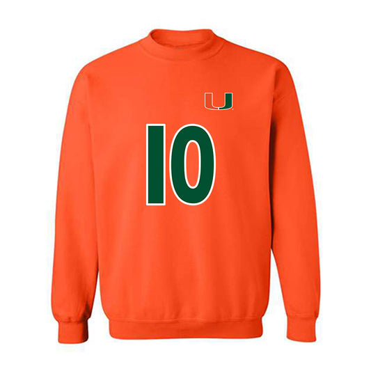 Miami - NCAA Women's Soccer : Eabha Omahony - Replica Shersey Crewneck Sweatshirt-0