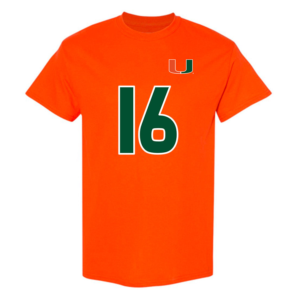Miami - NCAA Women's Soccer : Sarah Greiner - Replica Shersey T-Shirt-0