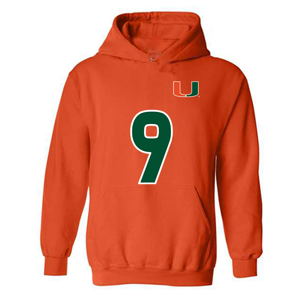 Miami - NCAA Women's Soccer : Giovana Canali - Replica Shersey Hooded Sweatshirt-0