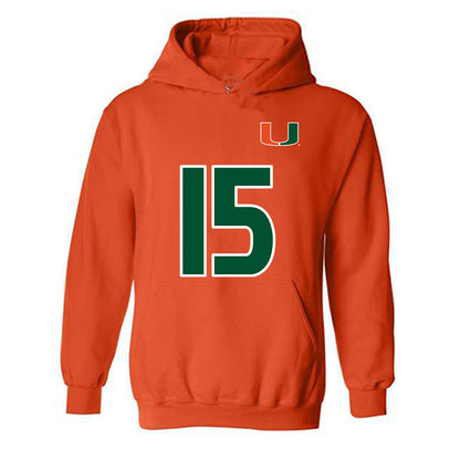Miami - NCAA Women's Soccer : Allie Serlenga - Replica Shersey Hooded Sweatshirt-0