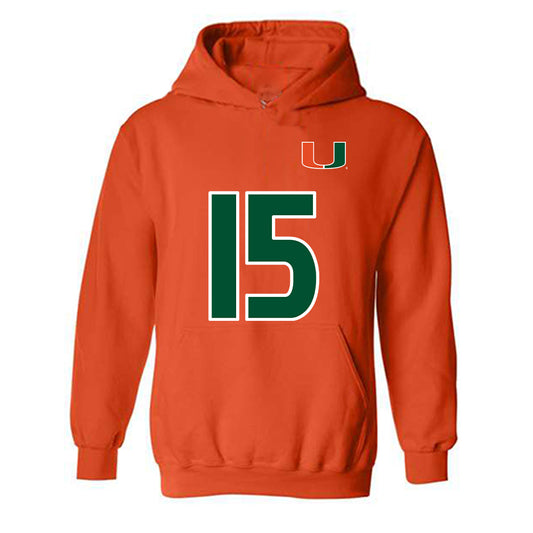 Miami - NCAA Women's Soccer : Allie Serlenga - Replica Shersey Hooded Sweatshirt-0