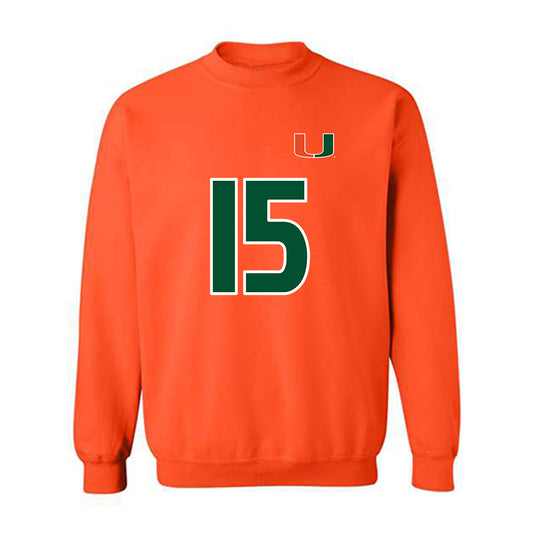 Miami - NCAA Women's Soccer : Allie Serlenga - Replica Shersey Crewneck Sweatshirt-0