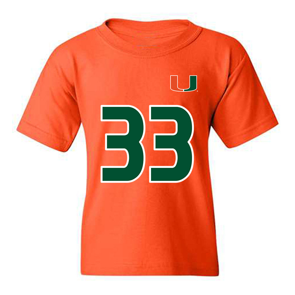 Miami - NCAA Women's Soccer : Hanna Moore - Replica Shersey Youth T-Shirt-0