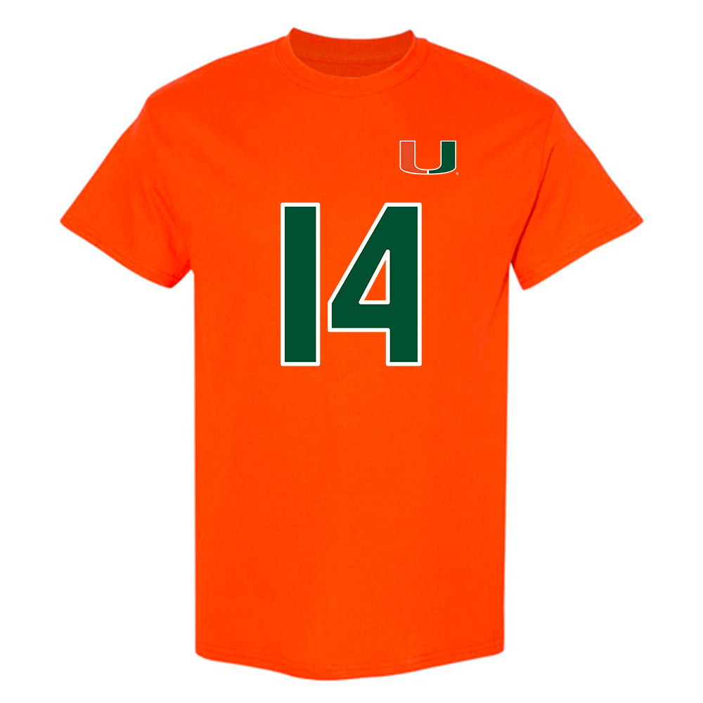 Miami - NCAA Women's Soccer : Taylor Maxwell - Replica Shersey T-Shirt-0