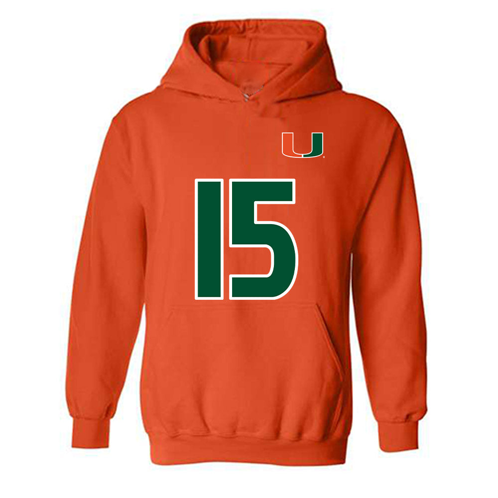 Miami - NCAA Women's Soccer : Gisselle Kozarski - Replica Shersey Hooded Sweatshirt-0