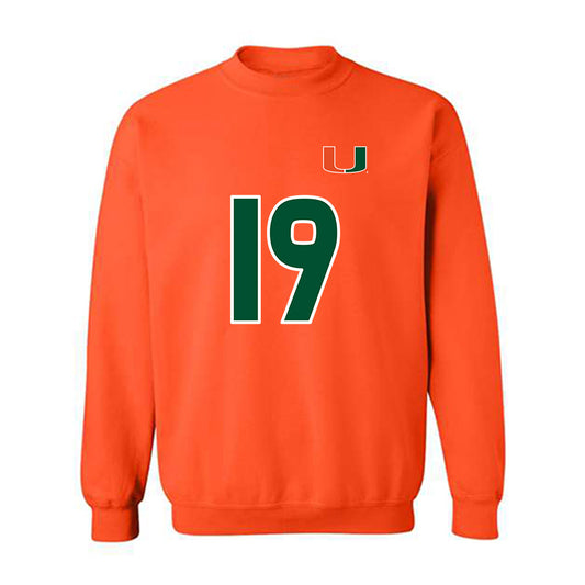 Miami - NCAA Women's Soccer : Maddie Landers - Replica Shersey Crewneck Sweatshirt-0