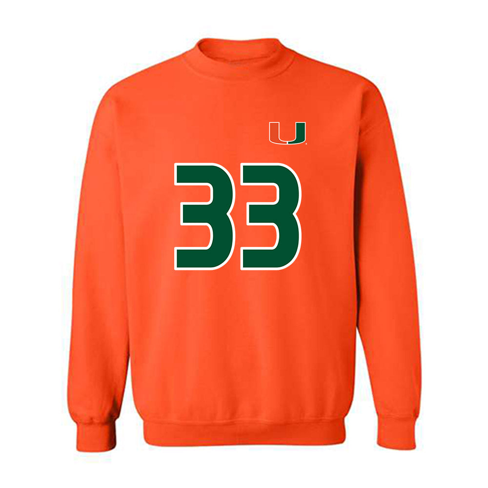 Miami - NCAA Women's Soccer : Hanna Moore - Replica Shersey Crewneck Sweatshirt-0