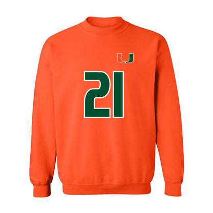 Miami - NCAA Women's Soccer : Kyla Gallagher - Replica Shersey Crewneck Sweatshirt-0