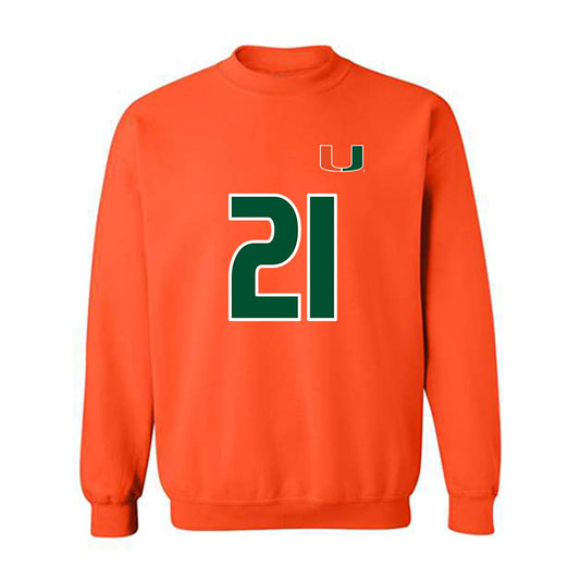 Miami - NCAA Women's Soccer : Kyla Gallagher - Replica Shersey Crewneck Sweatshirt-0