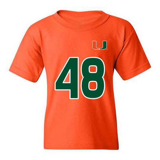 Miami - NCAA Women's Soccer : sage carey - Replica Shersey Youth T-Shirt-0