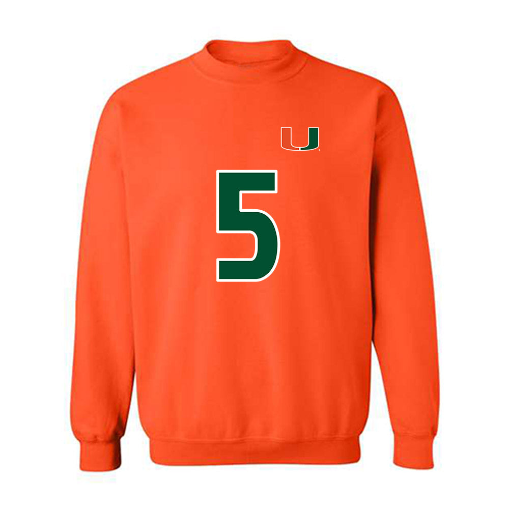Miami - NCAA Women's Soccer : Amanda Peck - Replica Shersey Crewneck Sweatshirt-0