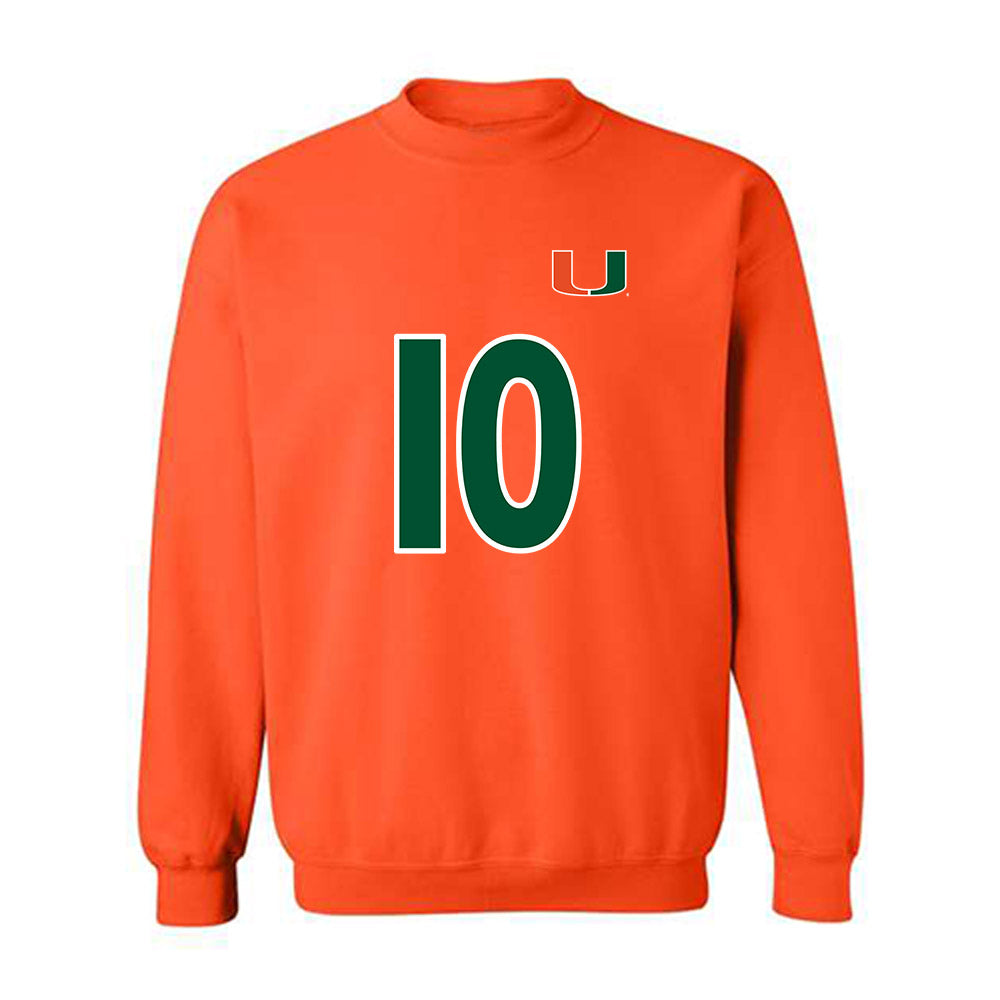 Miami - NCAA Women's Soccer : Julia Edwards - Replica Shersey Crewneck Sweatshirt-0