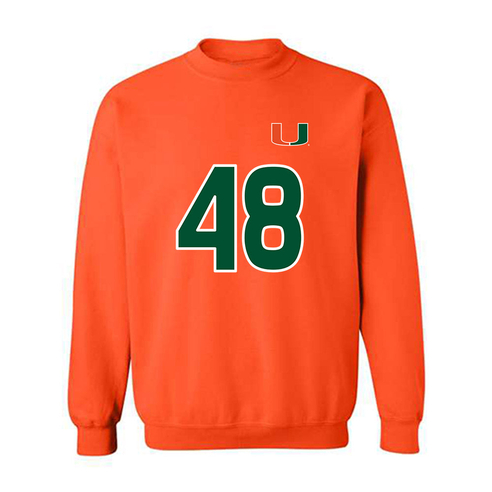 Miami - NCAA Women's Soccer : sage carey - Replica Shersey Crewneck Sweatshirt-0