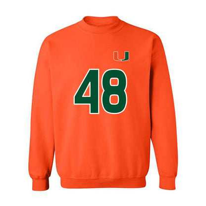 Miami - NCAA Women's Soccer : sage carey - Replica Shersey Crewneck Sweatshirt-0