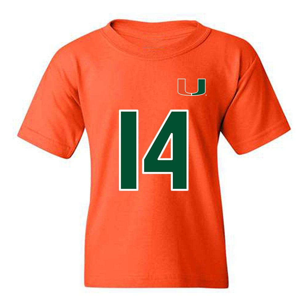 Miami - NCAA Women's Soccer : Taylor Maxwell - Replica Shersey Youth T-Shirt-0