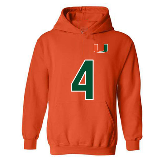 Miami - NCAA Women's Soccer : samantha marella - Replica Shersey Hooded Sweatshirt-0