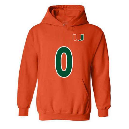 Miami - NCAA Women's Soccer : Emilie Maihs - Replica Shersey Hooded Sweatshirt-0