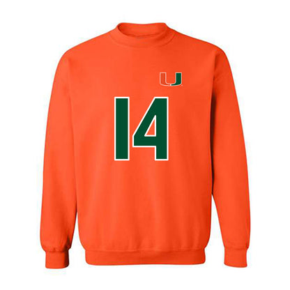 Miami - NCAA Women's Soccer : Taylor Maxwell - Replica Shersey Crewneck Sweatshirt-0