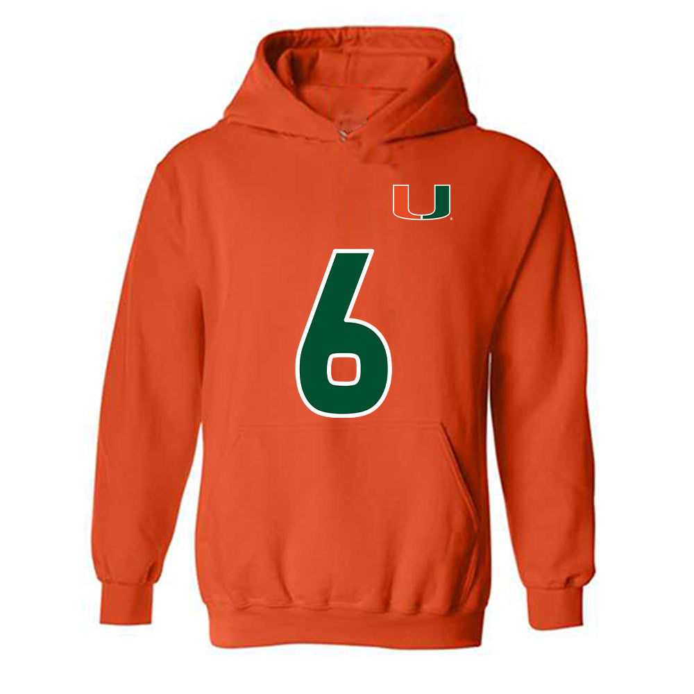 Miami - NCAA Women's Soccer : Tori Grambo - Replica Shersey Hooded Sweatshirt-0