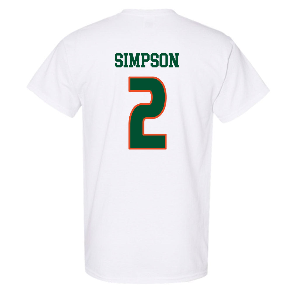 Miami - NCAA Women's Soccer : Emilie Simpson - Replica Shersey T-Shirt-1