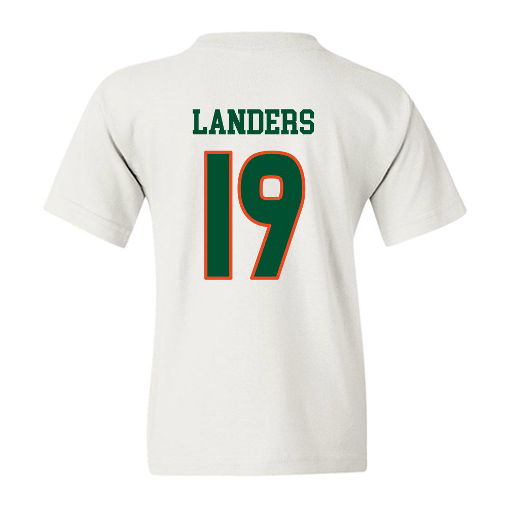 Miami - NCAA Women's Soccer : Madison Landers - Replica Shersey Youth T-Shirt-1