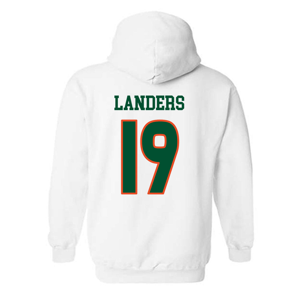 Miami - NCAA Women's Soccer : Maddie Landers - Replica Shersey Hooded Sweatshirt-1