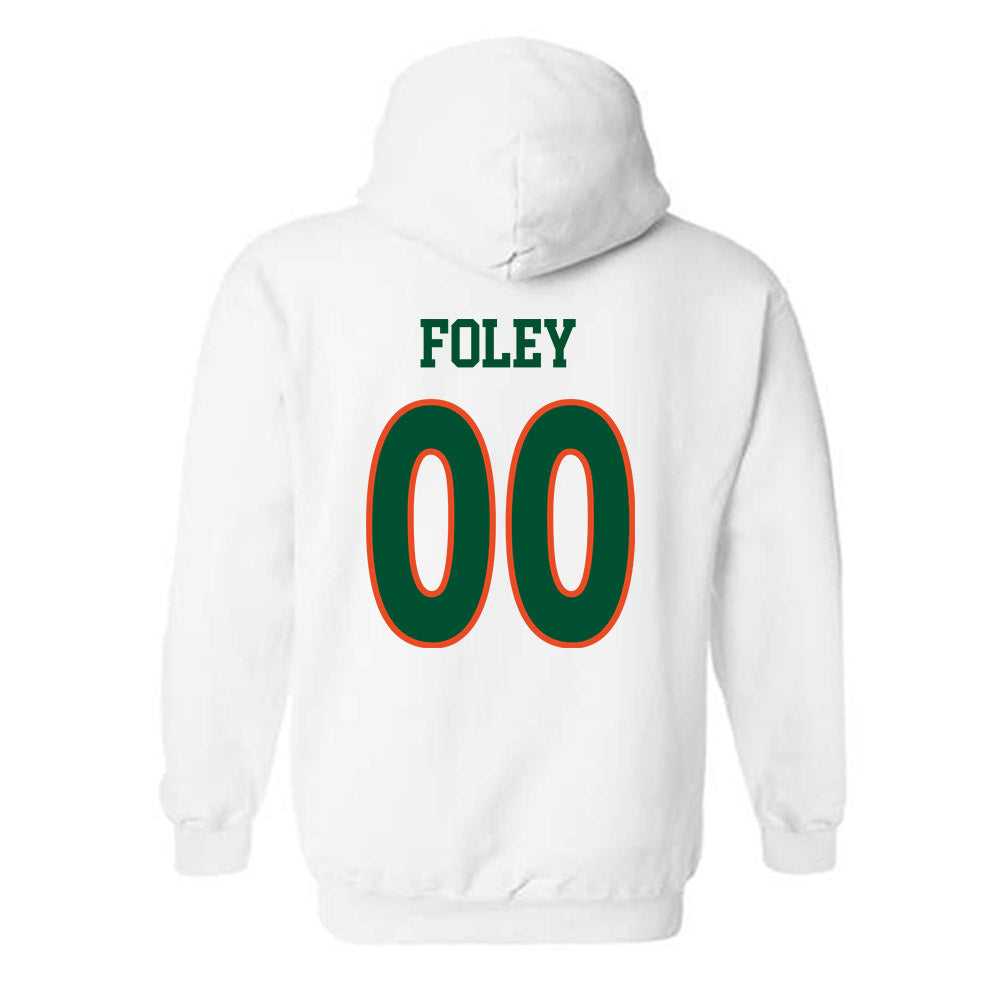 Miami - NCAA Women's Soccer : Claireese Foley - Replica Shersey Hooded Sweatshirt