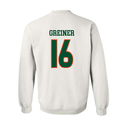 Miami - NCAA Women's Soccer : Sarah Greiner - Replica Shersey Crewneck Sweatshirt-1