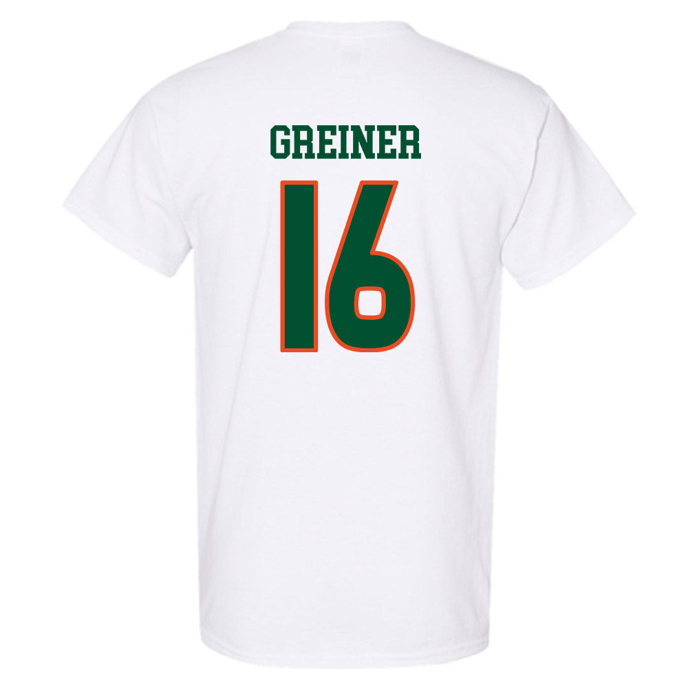 Miami - NCAA Women's Soccer : Sarah Greiner - Replica Shersey T-Shirt-1