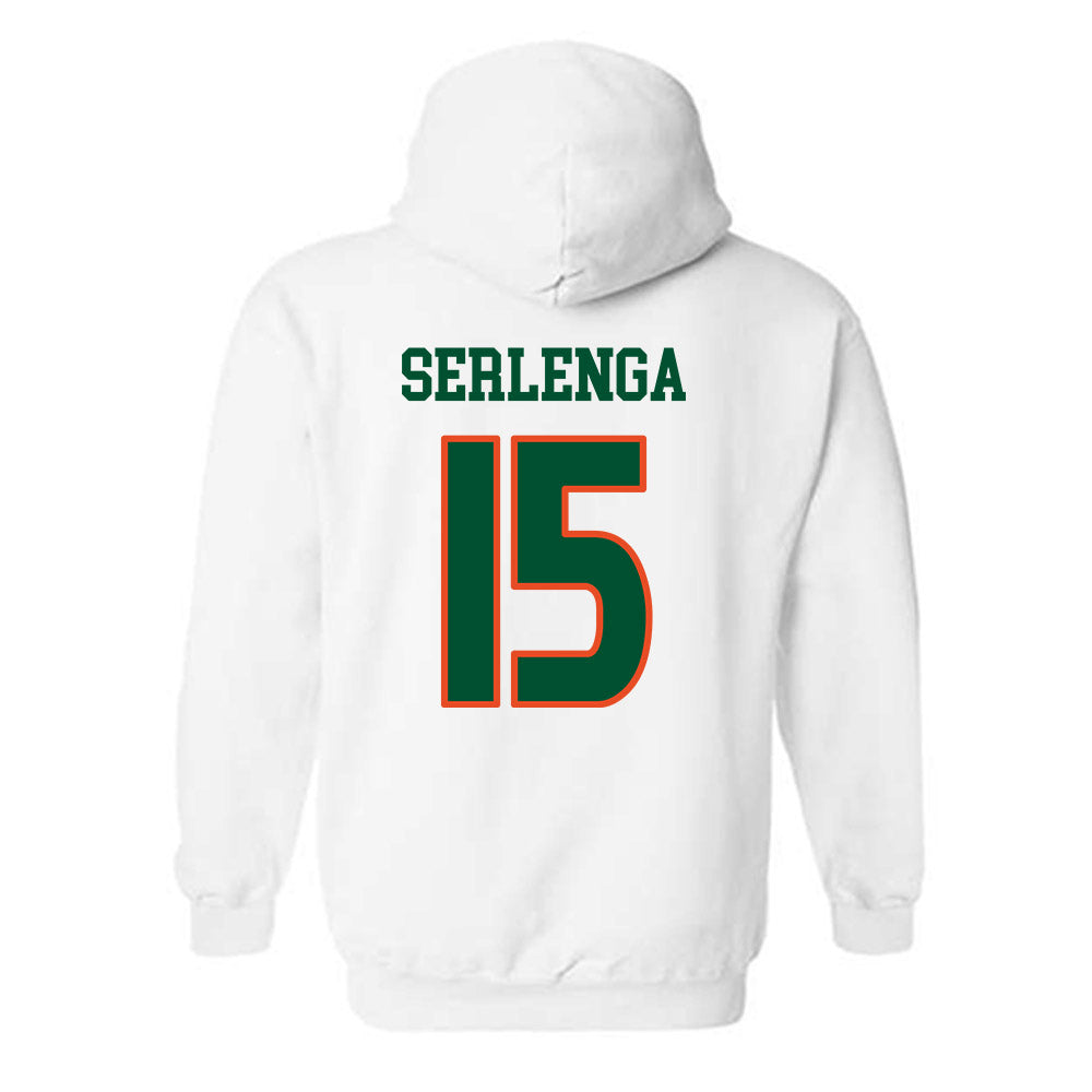 Miami - NCAA Women's Soccer : Allie Serlenga - Replica Shersey Hooded Sweatshirt-1