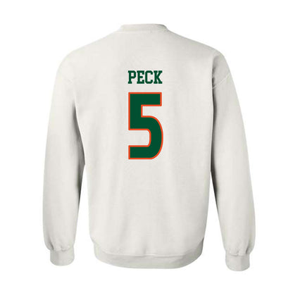 Miami - NCAA Women's Soccer : Amanda Peck - Replica Shersey Crewneck Sweatshirt-1