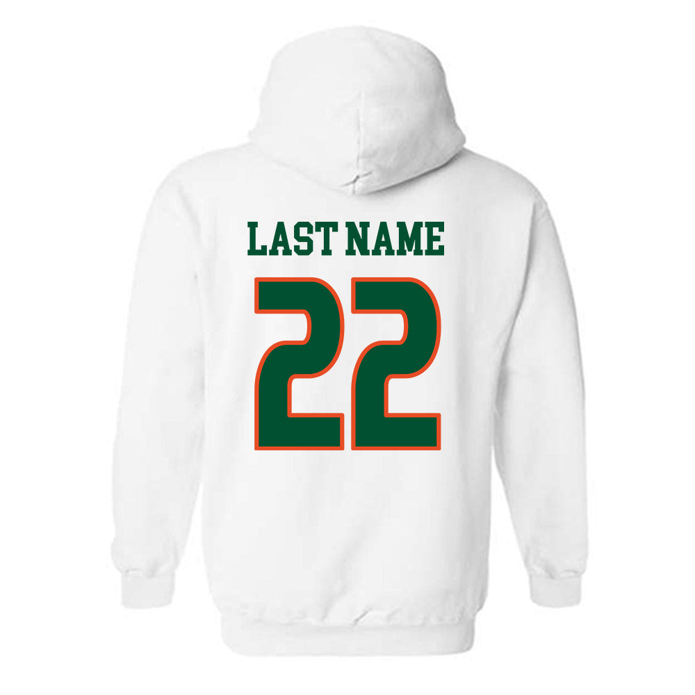Miami - NCAA Women's Soccer : Brie Severns - Replica Shersey Hooded Sweatshirt-1