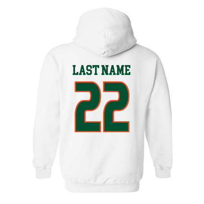 Miami - NCAA Women's Soccer : Brie Severns - Replica Shersey Hooded Sweatshirt-1