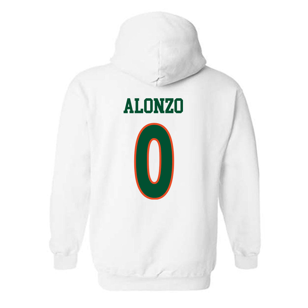 Miami - NCAA Women's Soccer : Vikki Alonzo - Replica Shersey Hooded Sweatshirt-1