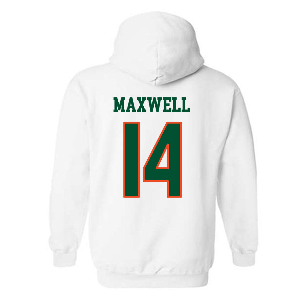 Miami - NCAA Women's Soccer : Taylor Maxwell - Replica Shersey Hooded Sweatshirt-1