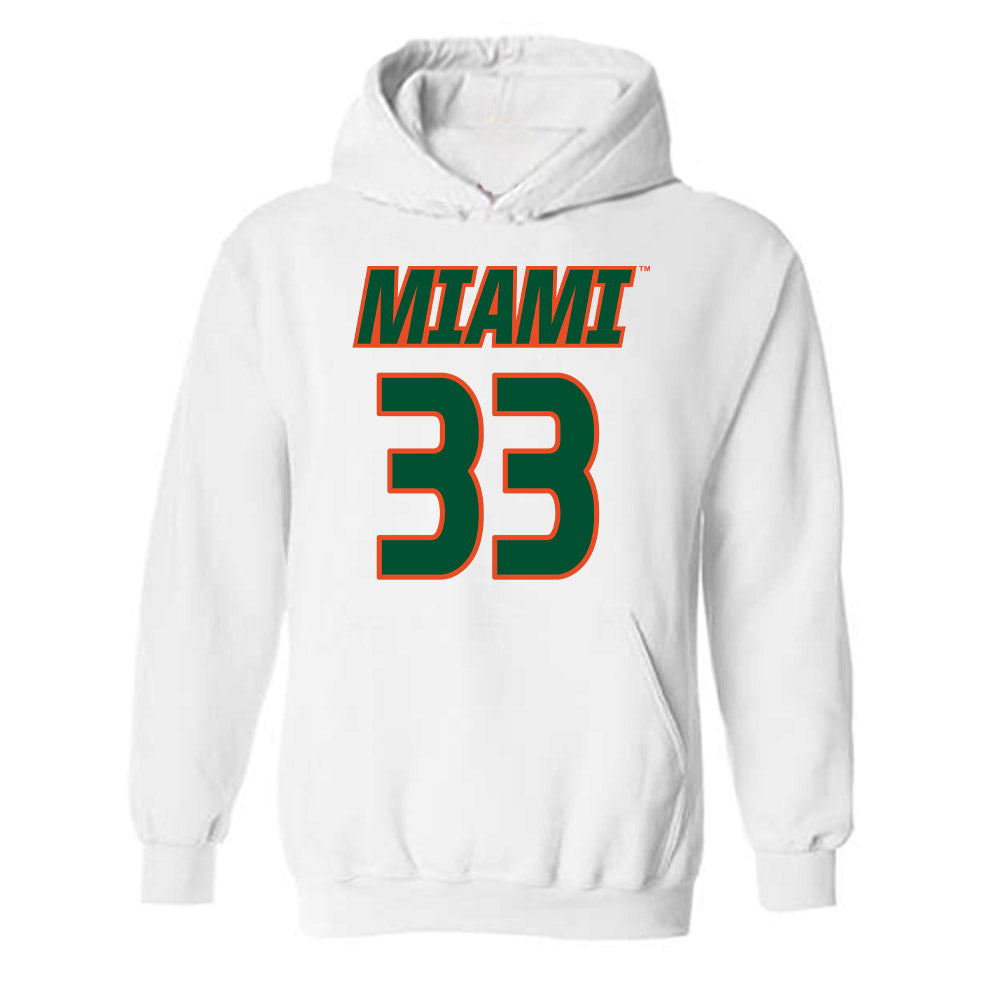 Miami - NCAA Women's Soccer : Hanna Moore - Replica Shersey Hooded Sweatshirt