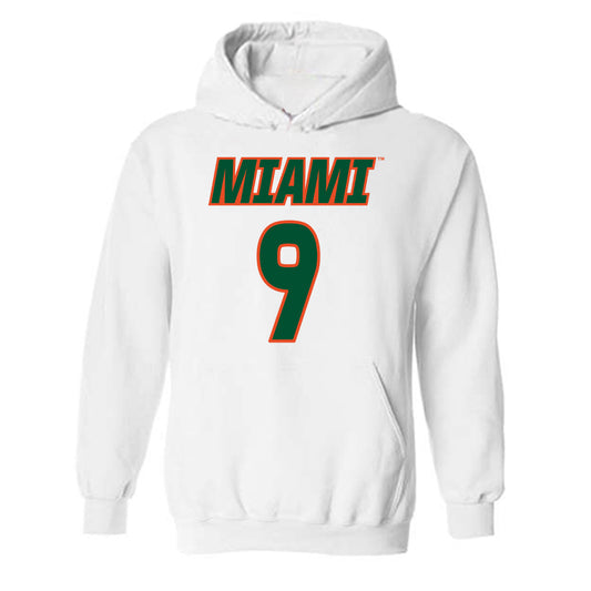 Miami - NCAA Women's Soccer : Giovana Canali - Replica Shersey Hooded Sweatshirt-0