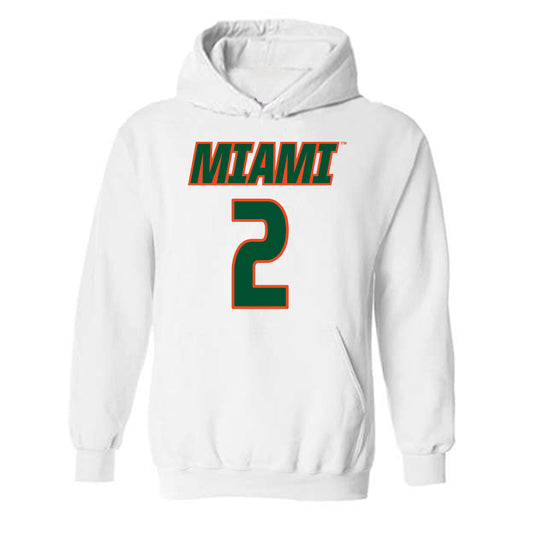 Miami - NCAA Women's Soccer : Emilie Simpson - Replica Shersey Hooded Sweatshirt-0