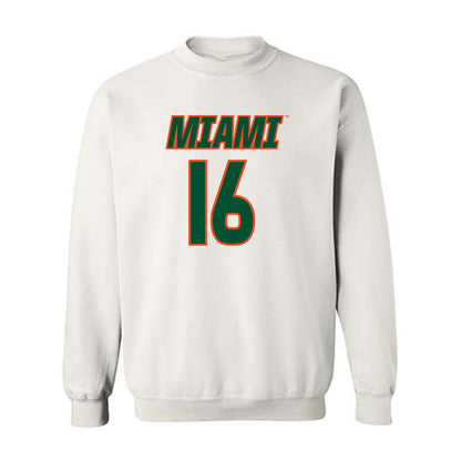 Miami - NCAA Women's Soccer : Sarah Greiner - Replica Shersey Crewneck Sweatshirt-0