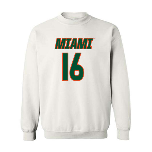 Miami - NCAA Women's Soccer : Sarah Greiner - Replica Shersey Crewneck Sweatshirt-0