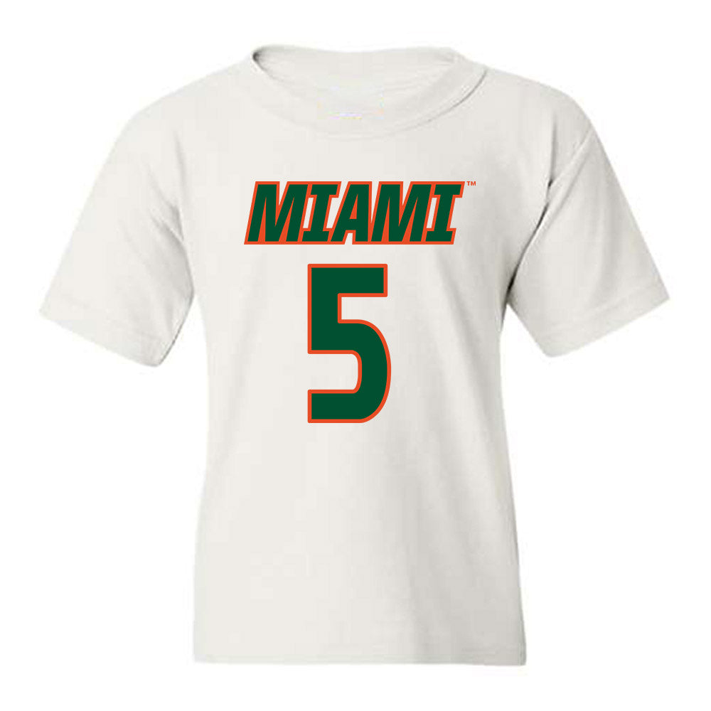 Miami - NCAA Women's Soccer : Amanda Peck - Replica Shersey Youth T-Shirt-0