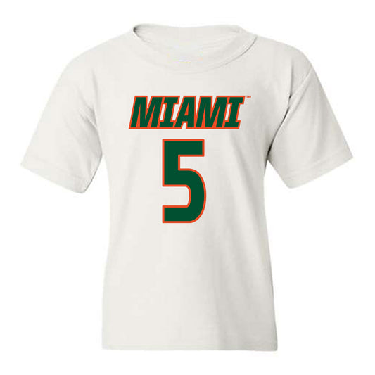 Miami - NCAA Women's Soccer : Amanda Peck - Replica Shersey Youth T-Shirt-0