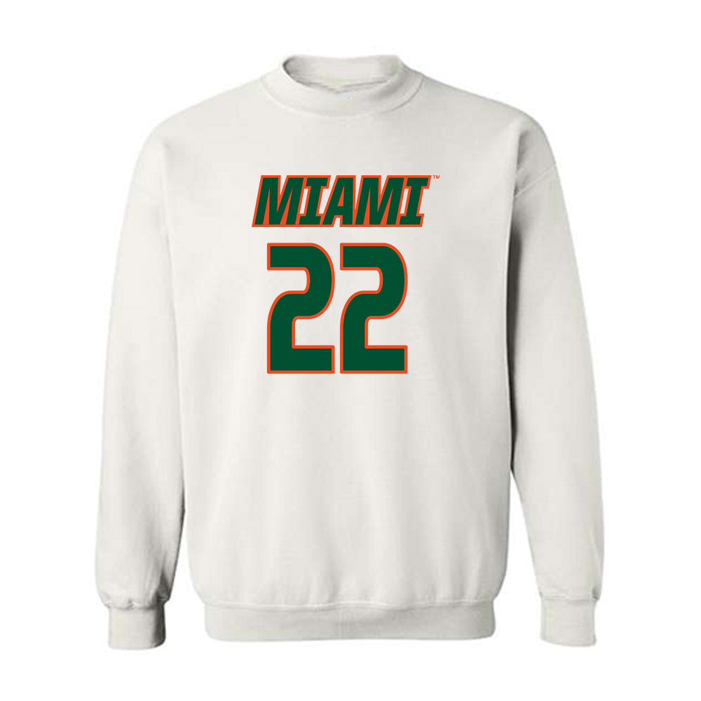 Miami - NCAA Women's Soccer : Brie Severns - Replica Shersey Crewneck Sweatshirt-0
