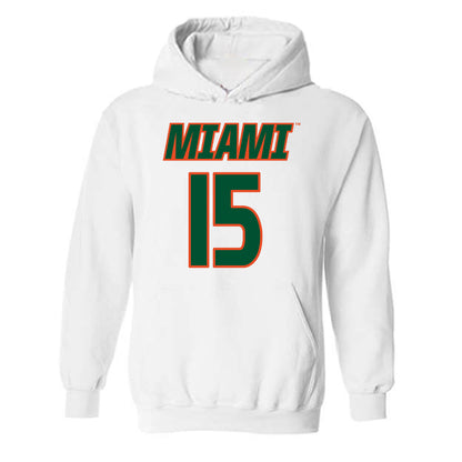 Miami - NCAA Women's Soccer : Allie Serlenga - Replica Shersey Hooded Sweatshirt-0