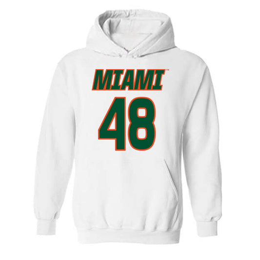 Miami - NCAA Women's Soccer : sage carey - Replica Shersey Hooded Sweatshirt-0