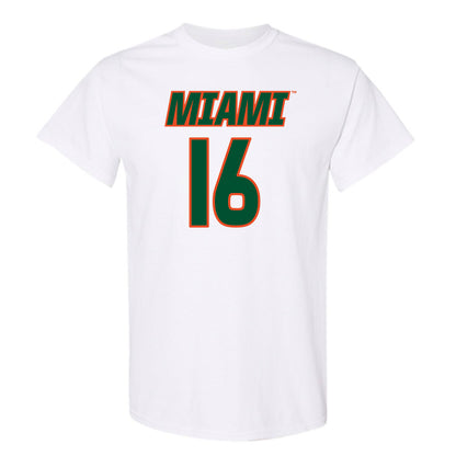 Miami - NCAA Women's Soccer : Sarah Greiner - Replica Shersey T-Shirt-0