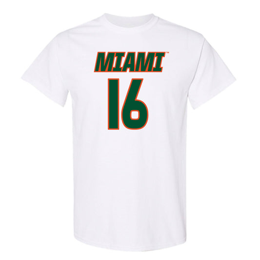 Miami - NCAA Women's Soccer : Sarah Greiner - Replica Shersey T-Shirt-0