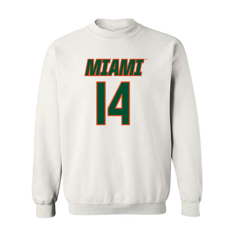 Miami - NCAA Women's Soccer : Taylor Maxwell - Replica Shersey Crewneck Sweatshirt-0