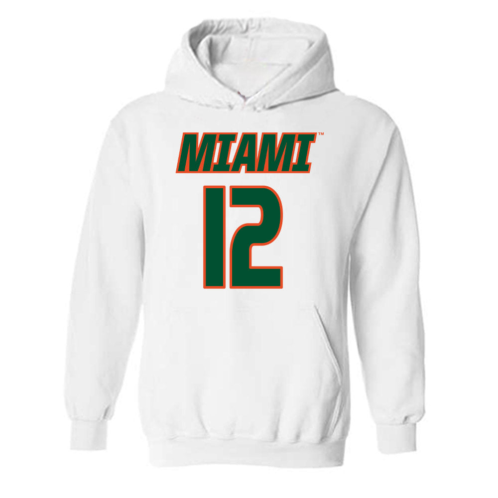 Miami - NCAA Women's Soccer : Teegan Melenhorst - Replica Shersey Hooded Sweatshirt-0