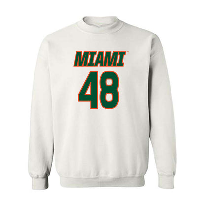 Miami - NCAA Women's Soccer : sage carey - Replica Shersey Crewneck Sweatshirt-0